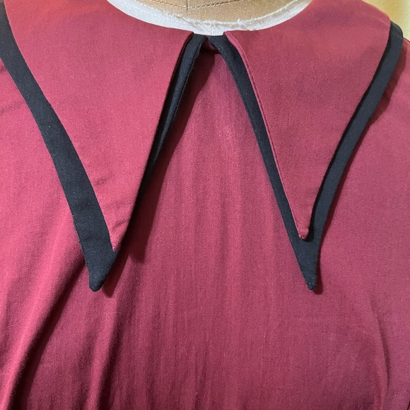 Tuesday of California NWT double dagger dress in oxblood - Picture 8 of 16